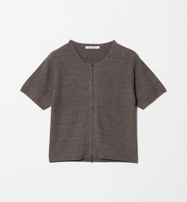 BEAUTY&YOUTH UNITED ARROWS「コットン ジップ クルーネック カーディガン ウォッシャブル」|カーディガン|DK.BROWN