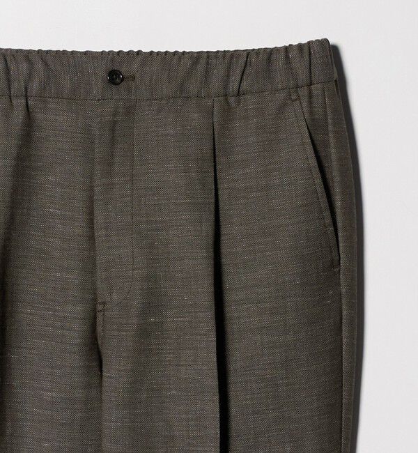 UNITED ARROWS green label relaxing「TW リネン デニムライク 01 ワイド 1プリーツ スラックス セットアップパンツ」|スラックス|