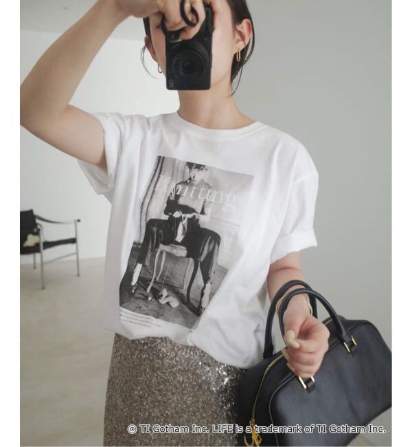 SLOBE IENA「《追加4》GOOD ROCK SPEED SLOBE別注 LIFE PC PHOTO TEE1」|Tシャツ・カットソー|ホワイト