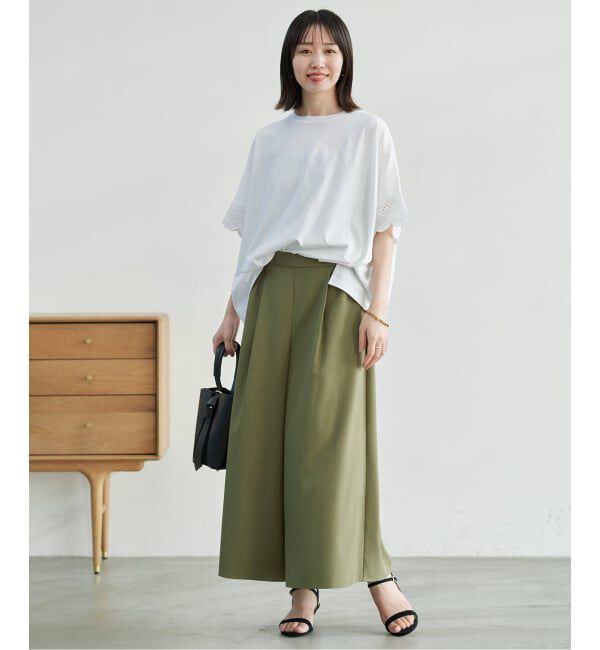 SLOBE IENA「《WEB限定/追加2予約》レースコンビニュアンスプルオーバー」|Tシャツ・カットソー|