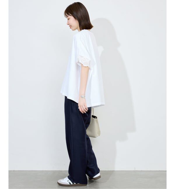 SLOBE IENA「《WEB限定/追加2予約》レースコンビニュアンスプルオーバー」|Tシャツ・カットソー|