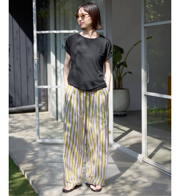 SLOBE IENA「《追加2》スラブ天竺5分袖TEE」|Tシャツ・カットソー|