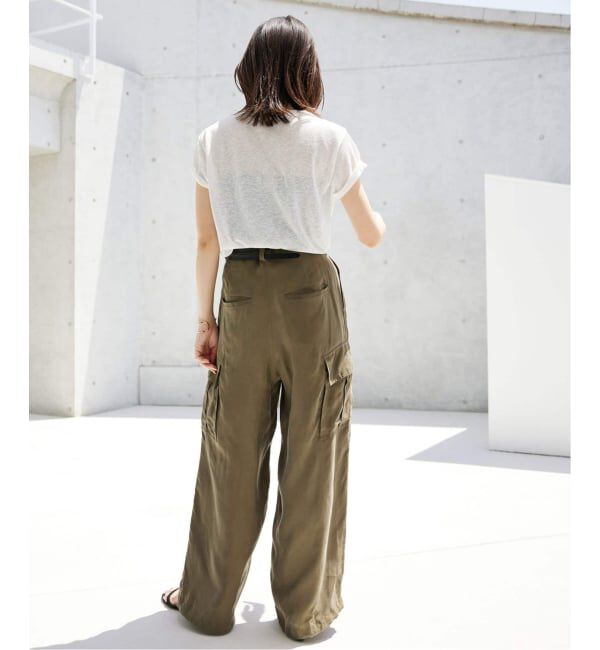 SLOBE IENA「《追加2》スラブ天竺5分袖TEE」|Tシャツ・カットソー|