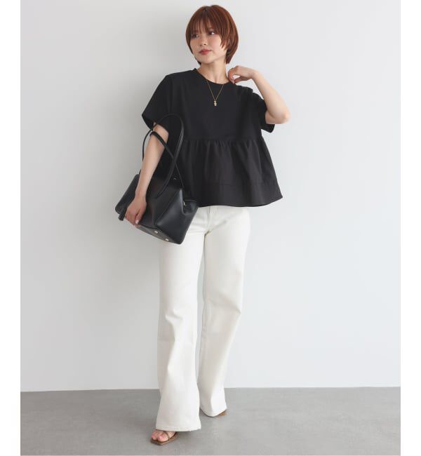 SLOBE IENA「《予約》ペプラムデザインカットソー」|Tシャツ・カットソー|
