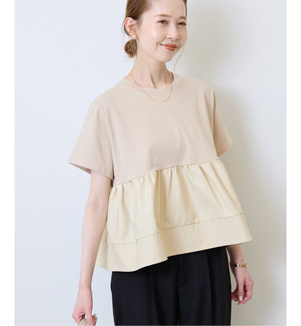 SLOBE IENA「《予約》ペプラムデザインカットソー」|Tシャツ・カットソー|