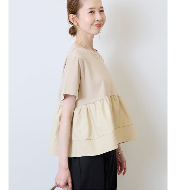 SLOBE IENA「《予約》ペプラムデザインカットソー」|Tシャツ・カットソー|