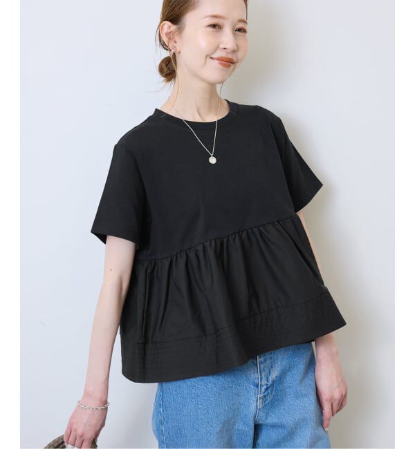 SLOBE IENA「《予約》ペプラムデザインカットソー」|Tシャツ・カットソー|