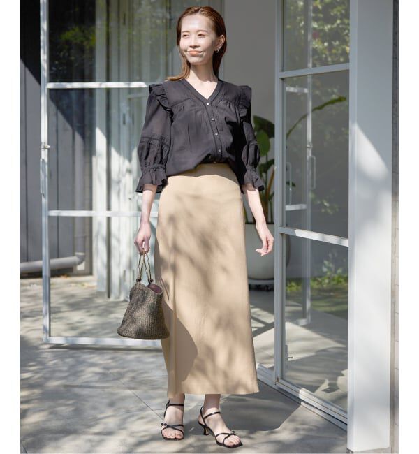 SLOBE IENA「《WEB限定/追加2》コットンレーヨンレースブラウス」|シャツ・ブラウス|