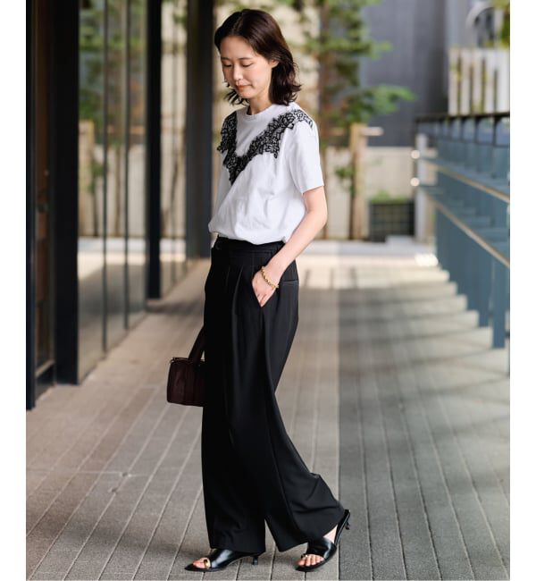 SLOBE IENA「《WEB限定/追加予約》アイラッシュレースTシャツ」|Tシャツ・カットソー|
