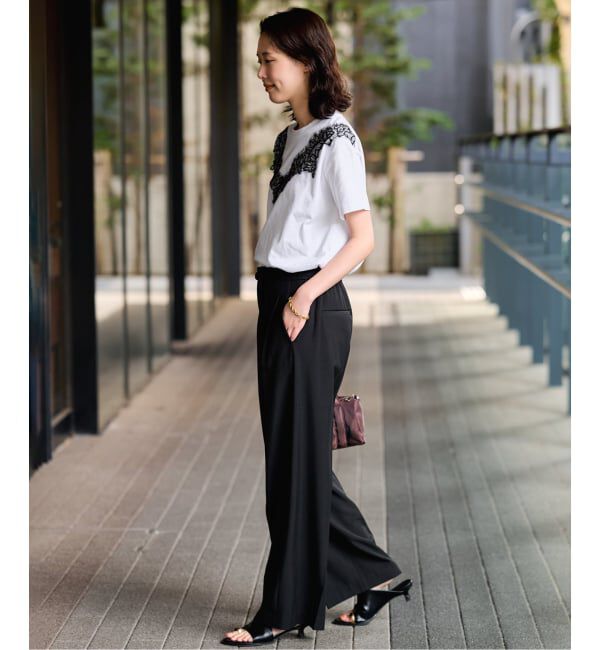 SLOBE IENA「《WEB限定/追加予約》アイラッシュレースTシャツ」|Tシャツ・カットソー|