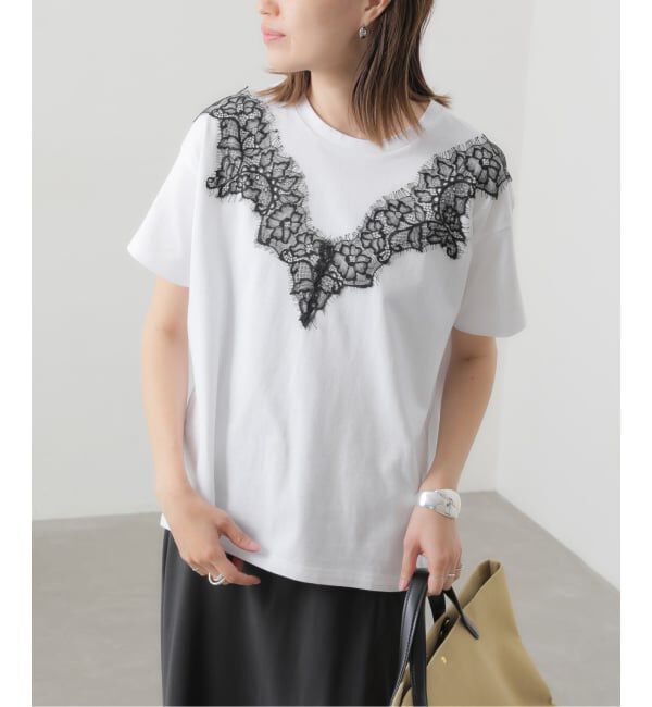 SLOBE IENA「《WEB限定/追加予約》アイラッシュレースTシャツ」|Tシャツ・カットソー|