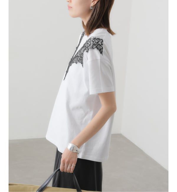 SLOBE IENA「《WEB限定/追加予約》アイラッシュレースTシャツ」|Tシャツ・カットソー|