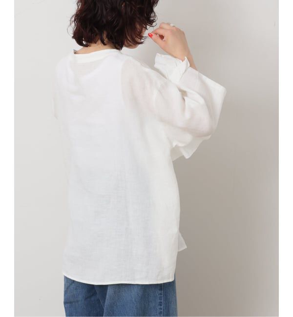 journal standard luxe「フレンチリネンキャンバス フリルプルブラウス」|シャツ・ブラウス|