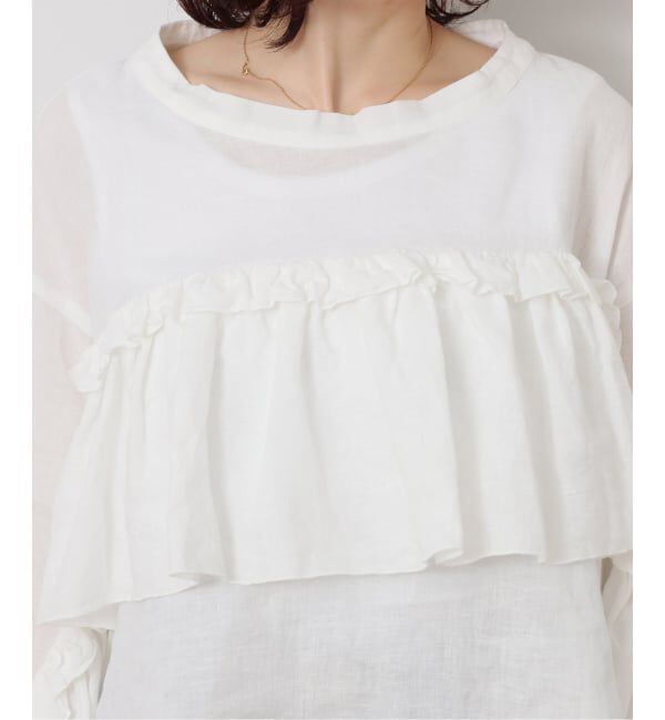 journal standard luxe「フレンチリネンキャンバス フリルプルブラウス」|シャツ・ブラウス|