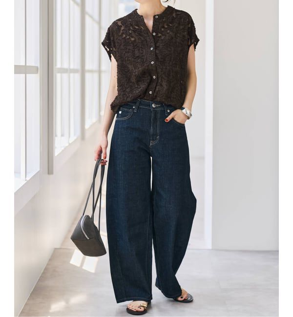 Spick and Span「シアージャガードフレンチシャツ」|シャツ・ブラウス|