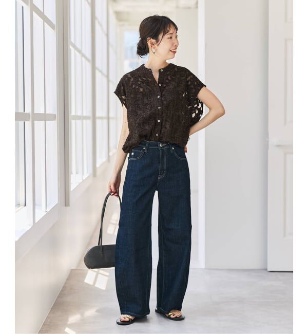 Spick and Span「シアージャガードフレンチシャツ」|シャツ・ブラウス|