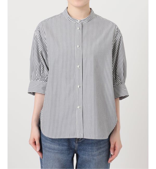 Spick and Span「《追加予約》パールボタンギャザースリーブシャツ」|シャツ・ブラウス|