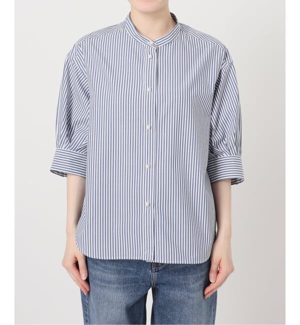 Spick and Span「《追加予約》パールボタンギャザースリーブシャツ」|シャツ・ブラウス|