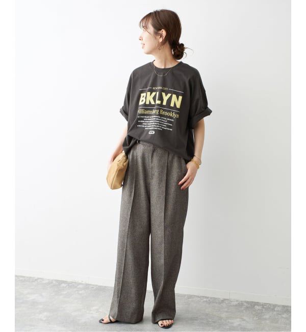 Spick and Span「《セットアップ可 / 予約》ネップツイードタックイージーパンツ」|スラックス|