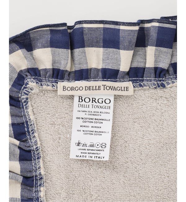  「《予約》【洗える】BORGO DELLE TOVAGLIE 別注ギンガムフリルタオル」|ハンカチ|
