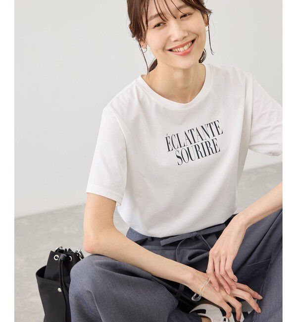 Rope&rsquo;Picnic「RENUロゴ＆フォトアソートプリントTシャツ/UVカット・接触冷感・イージーケア」|Tシャツ・カットソー|