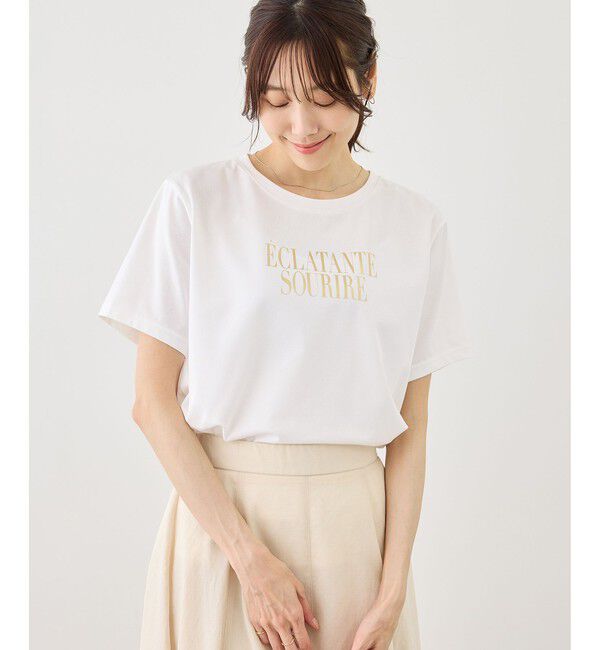 Rope&rsquo;Picnic「RENUロゴ＆フォトアソートプリントTシャツ/UVカット・接触冷感・イージーケア」|Tシャツ・カットソー|