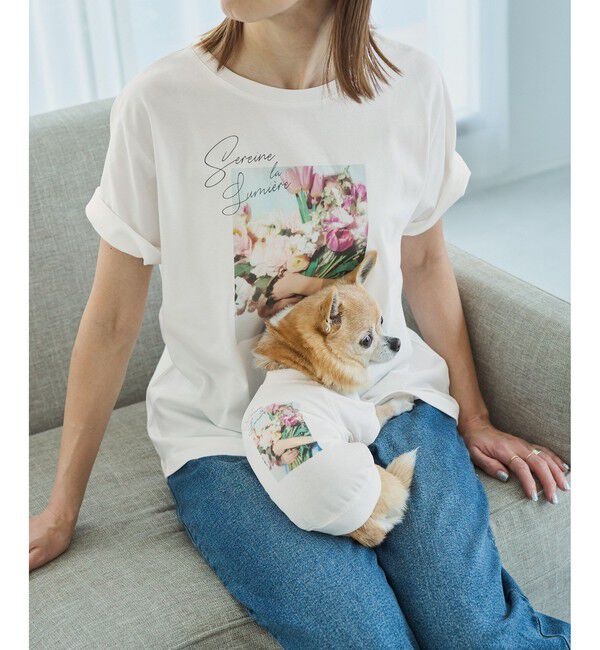 Rope&rsquo;Picnic「RENUロゴ＆フォトアソートプリントTシャツ/UVカット・接触冷感・イージーケア」|Tシャツ・カットソー|