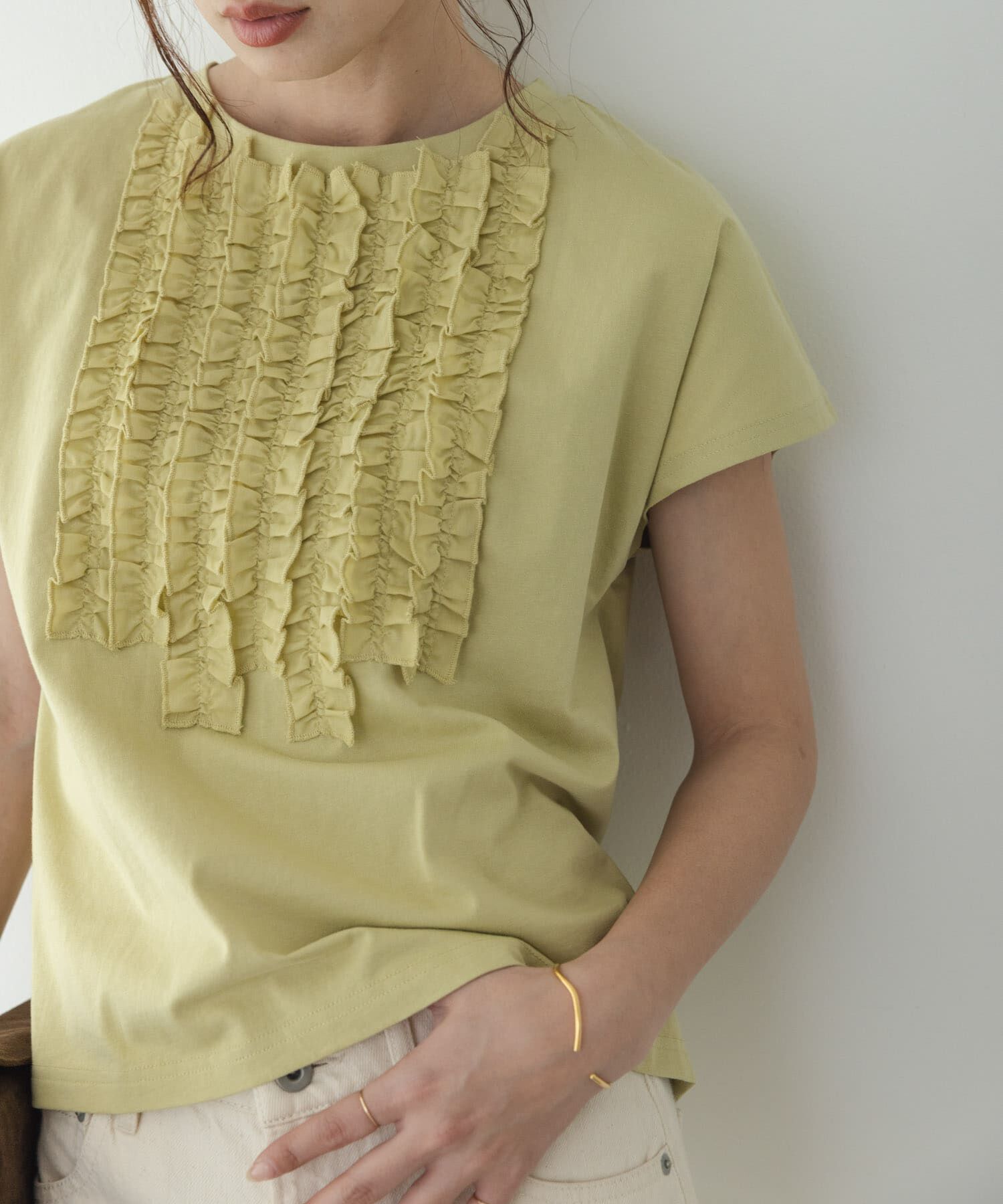 Sonny Label 「フロントフリルプルオーバー」|Tシャツ・カットソー|グリーン系その他