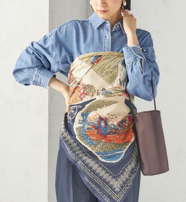 SHIPS for women「《予約》【一部SHIPS別注】BINDU: スカーフ 100&times;100」|バンダナ・スカーフ|