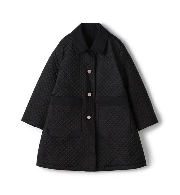 Ballsey「パデットリバーキルティング リバーシブルハーフコート」|ステンカラーコート|69 ネイビー