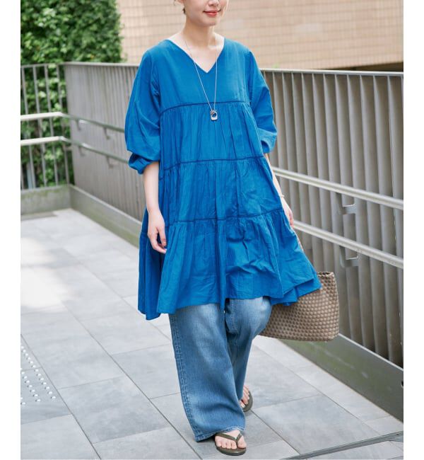 SLOBE IENA「コットンボイルティアードワンピース」|ワンピース|