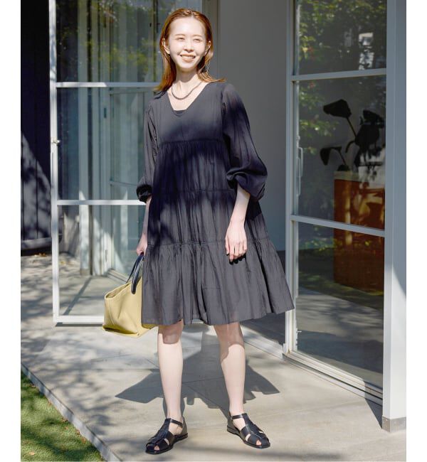 SLOBE IENA「コットンボイルティアードワンピース」|ワンピース|