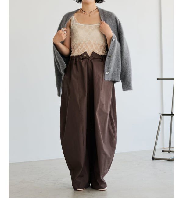 IENA LA BOUCLE「《接触冷感/撥水》IENA LA BOUCLE タッサーパラシュートバルーンスラックス」|スラックス|