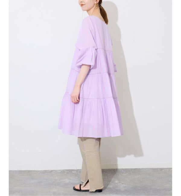 SLOBE IENA「《追加》コットンボイルティアードワンピース」|ワンピース|