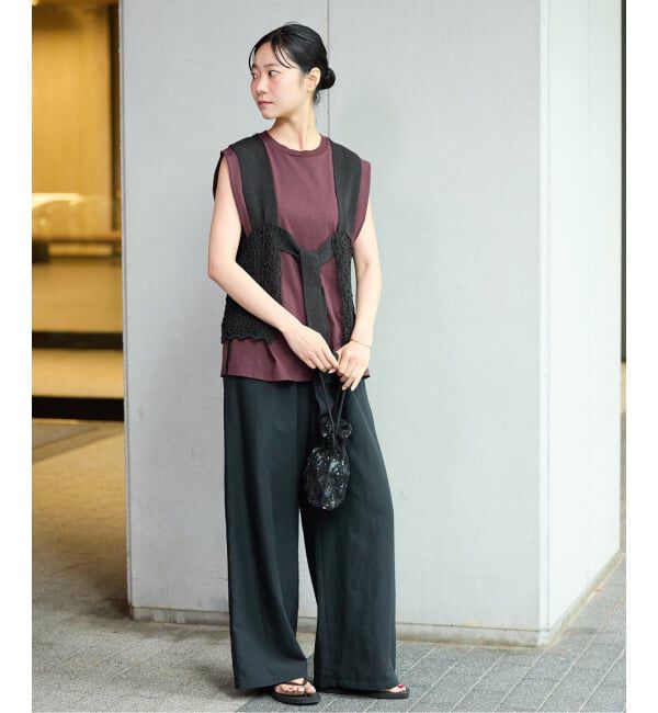 IENA「《追加》enrica/エンリカ レースガラKNIT ニット KNIT 225」|ニット・セーター|