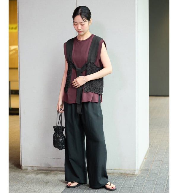 IENA「《追加》enrica/エンリカ レースガラKNIT ニット KNIT 225」|ニット・セーター|