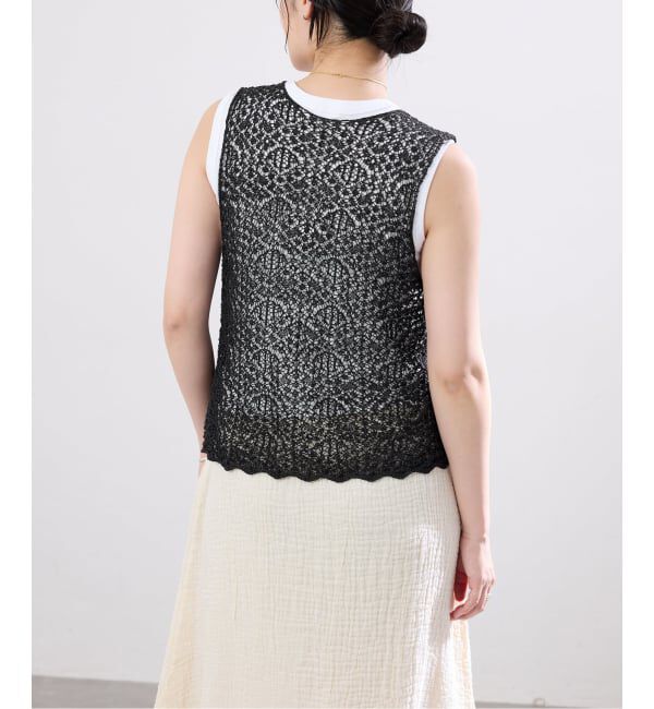 IENA「《追加》enrica/エンリカ レースガラKNIT ニット KNIT 225」|ニット・セーター|