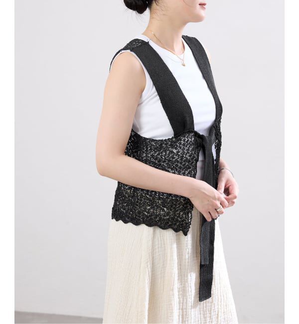 IENA「《追加》enrica/エンリカ レースガラKNIT ニット KNIT 225」|ニット・セーター|