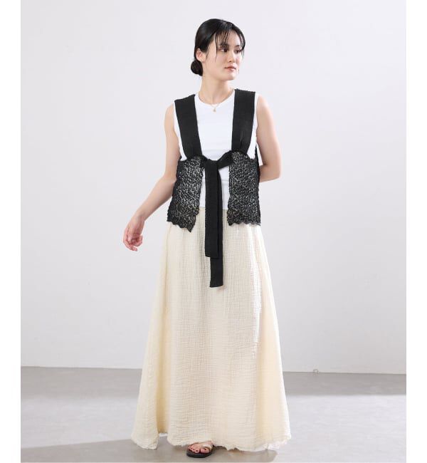 IENA「《追加》enrica/エンリカ レースガラKNIT ニット KNIT 225」|ニット・セーター|