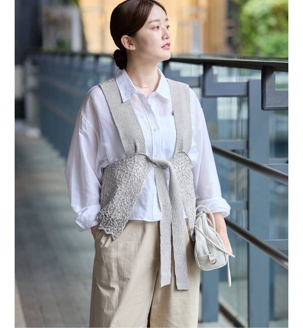 IENA「《追加》enrica/エンリカ レースガラKNIT ニット KNIT 225」|ニット・セーター|