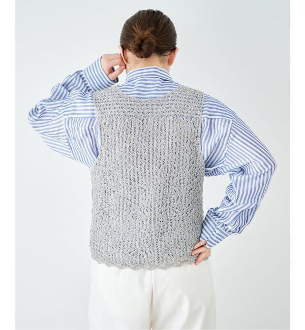 IENA「《追加》enrica/エンリカ レースガラKNIT ニット KNIT 225」|ニット・セーター|