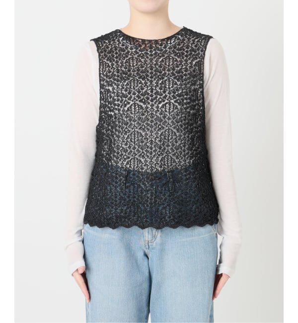IENA「《追加》enrica/エンリカ レースガラKNIT ニット KNIT 225」|ニット・セーター|