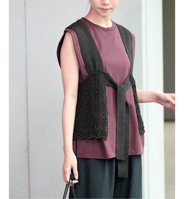 IENA「《追加》enrica/エンリカ レースガラKNIT ニット KNIT 225」|ニット・セーター|
