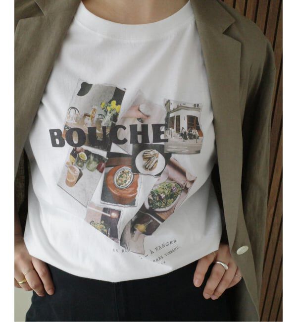 SLOBE IENA「《追加》BOUCHE SLOBE別注 LOGO TEE」|Tシャツ・カットソー|