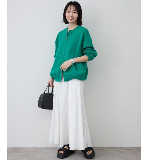 SLOBE IENA「《WEB限定/追加2》ナイロンワッシャー切り替えギャザースカート」|スカート|