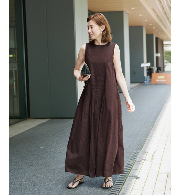 VERMEIL par iena「ピンタックノースリーブワンピース」|ワンピース|