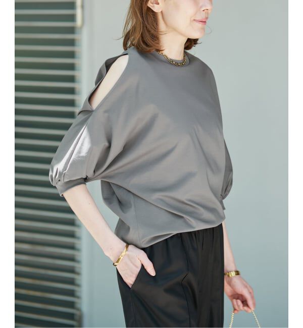 VERMEIL par iena「《追加》ショールスリットカットソー」|Tシャツ・カットソー|