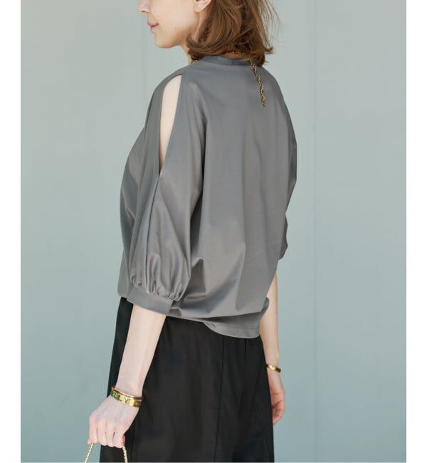 VERMEIL par iena「《追加》ショールスリットカットソー」|Tシャツ・カットソー|