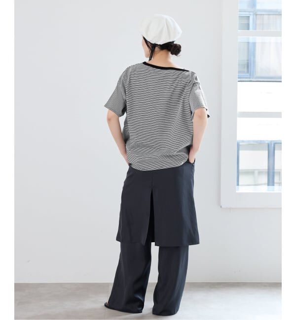 IENA「FOLKIN' VIOLETTE ROOM ASYMMETRY TEE Tシャツ FVR24407」|Tシャツ・カットソー|