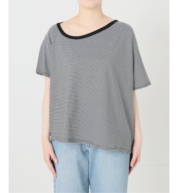 IENA「FOLKIN' VIOLETTE ROOM ASYMMETRY TEE Tシャツ FVR24407」|Tシャツ・カットソー|